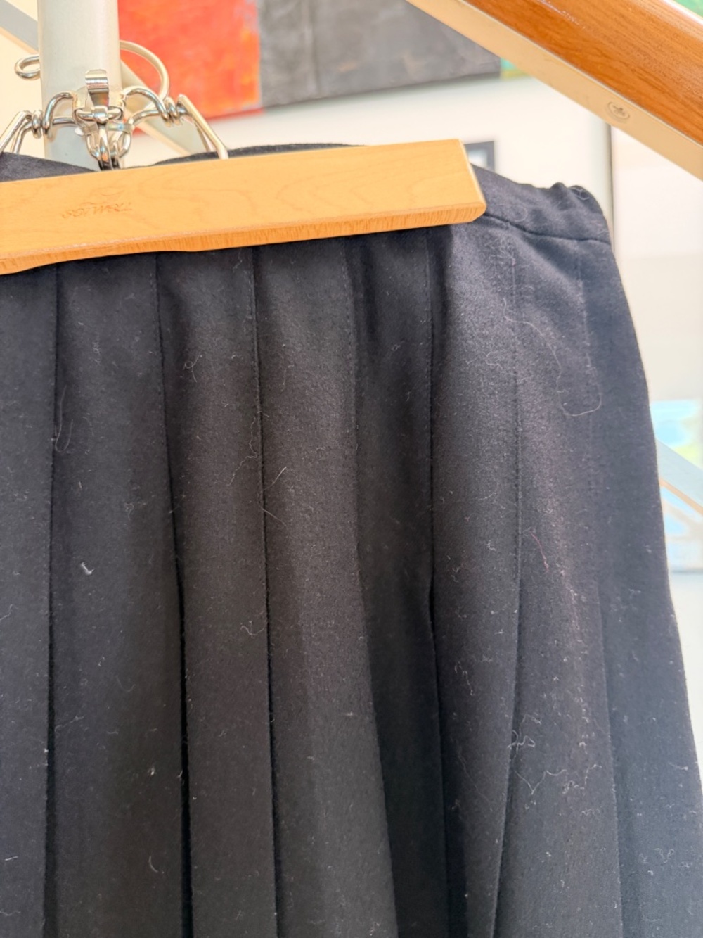 Black Pleated Pendleton Skirt - Picture 5 of 8